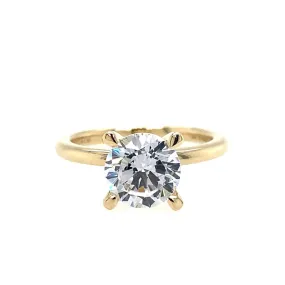 14K Yellow Gold 'Ali' Round Diamond Engagement Ring