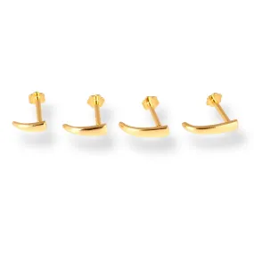 18ct Yellow Gold Faux Nose Ring Screw Back Nose Stud (6mm - 10mm) NIP-5-610