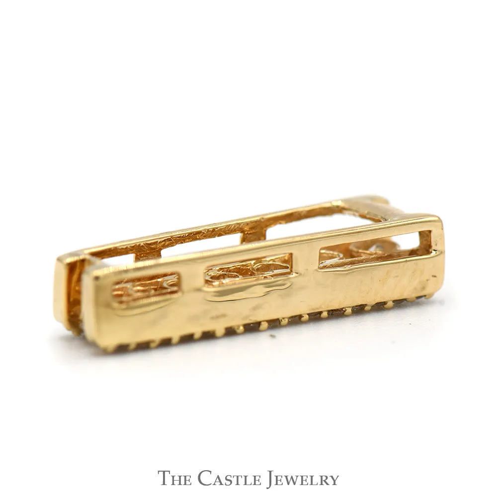 1cttw Graduated Diamond Ladder Pendant in 14k Yellow Gold