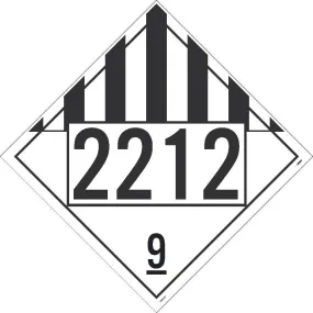 2212 9 Dangerous Goods Dot Placard Sign