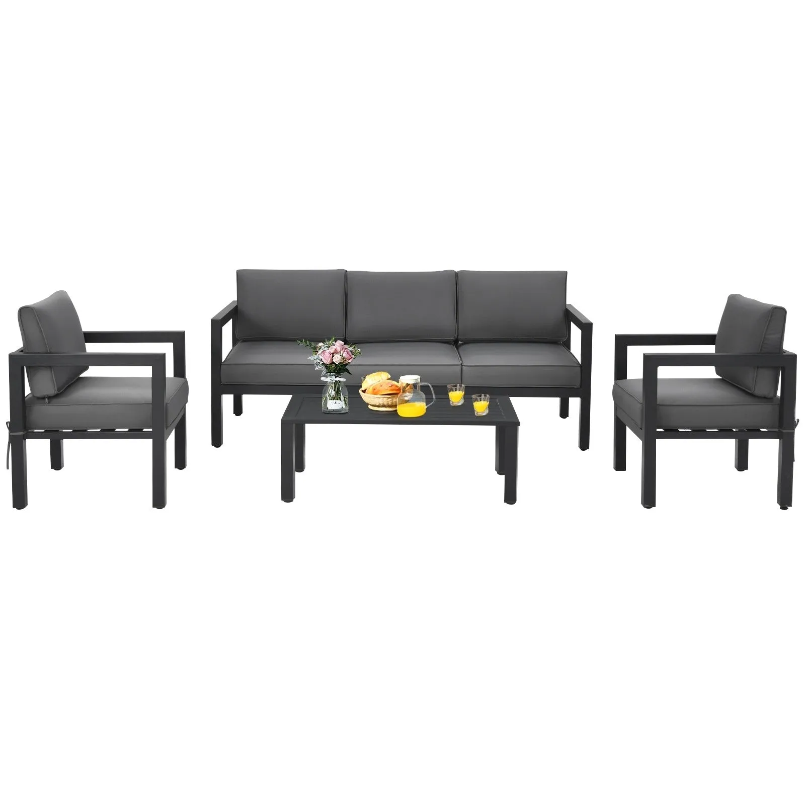 4pc Outdoor Furniture Set - Gray