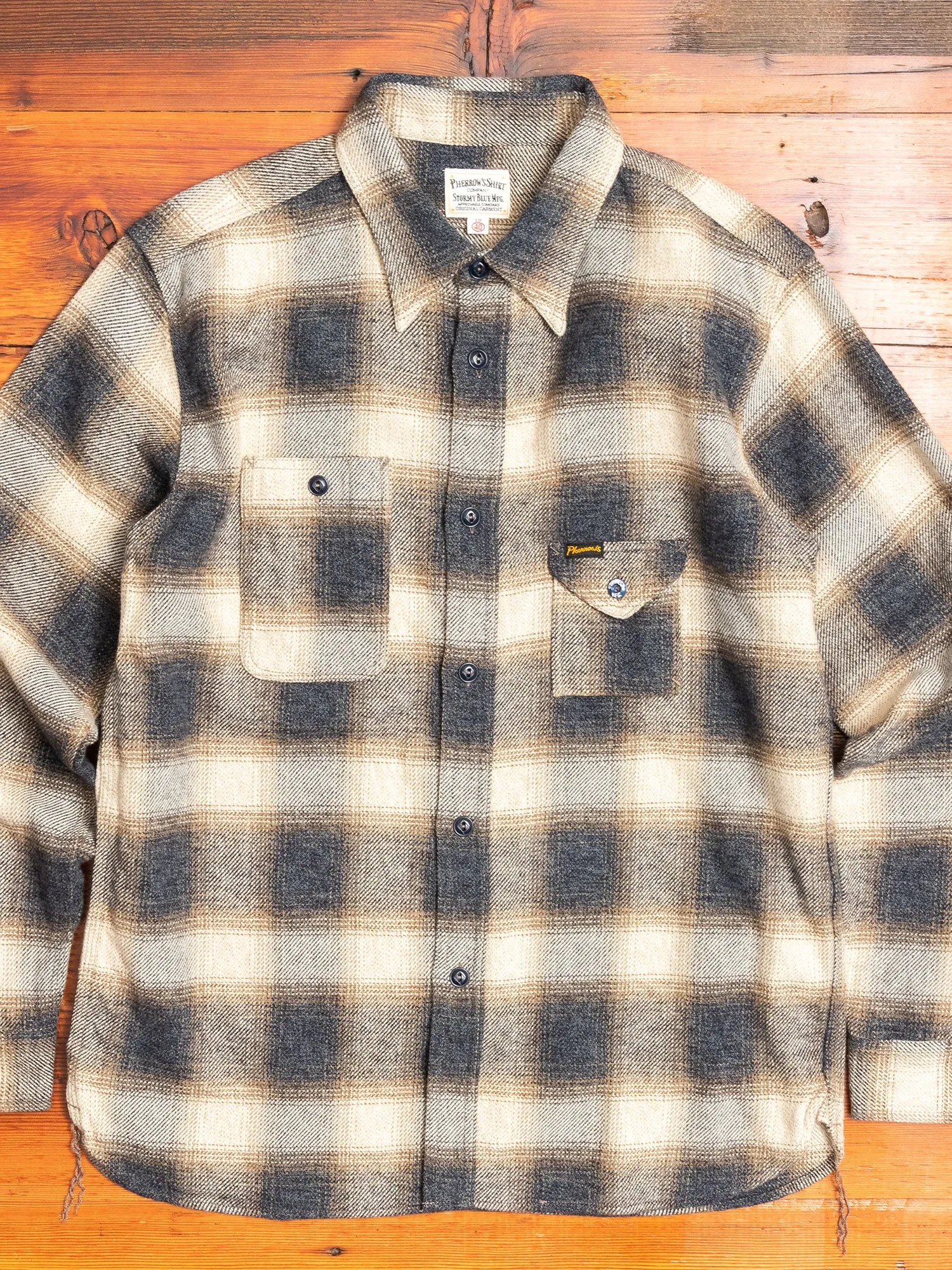 750WS Heavy Flannel Shirt in Beige