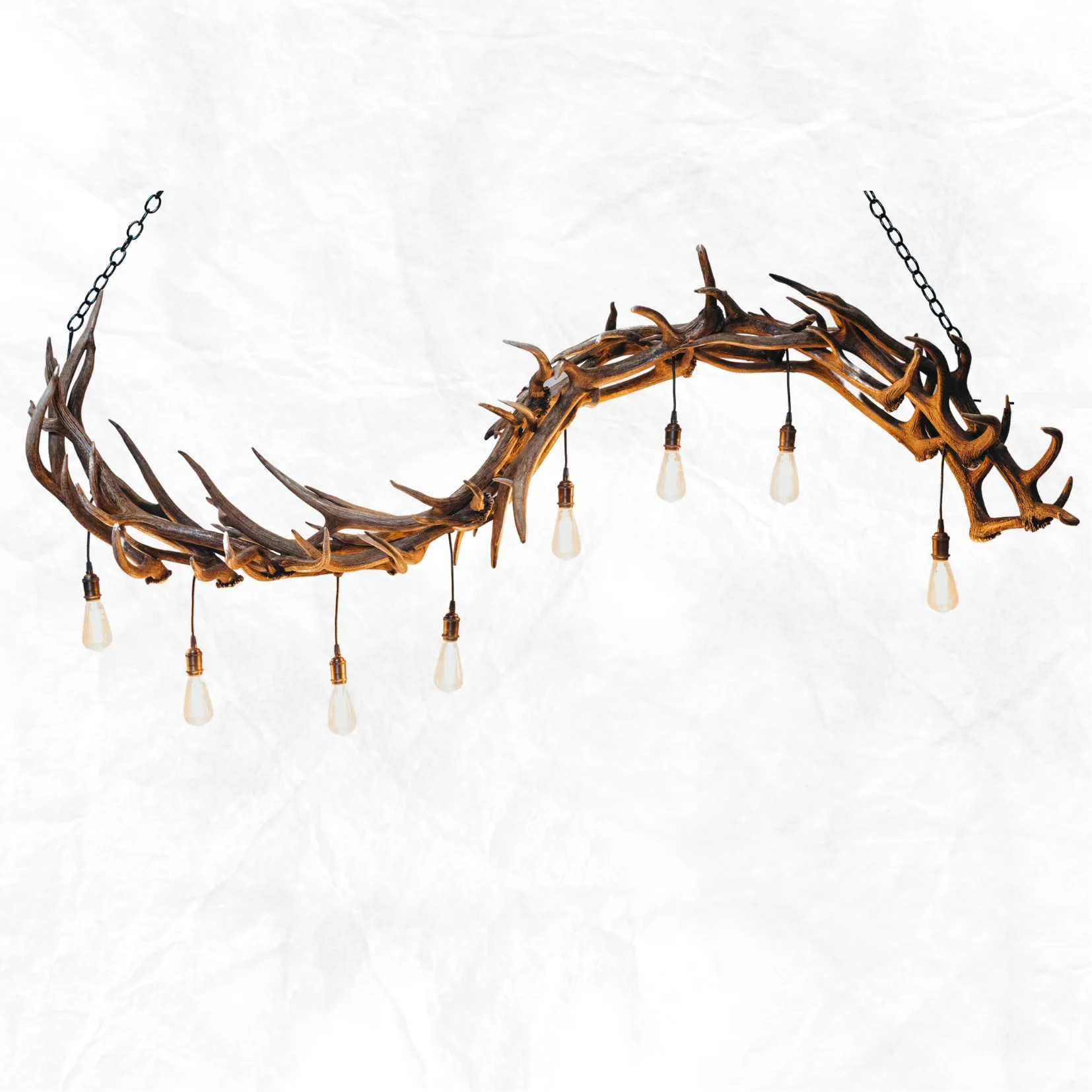 8 Light Elk Wave Chandelier