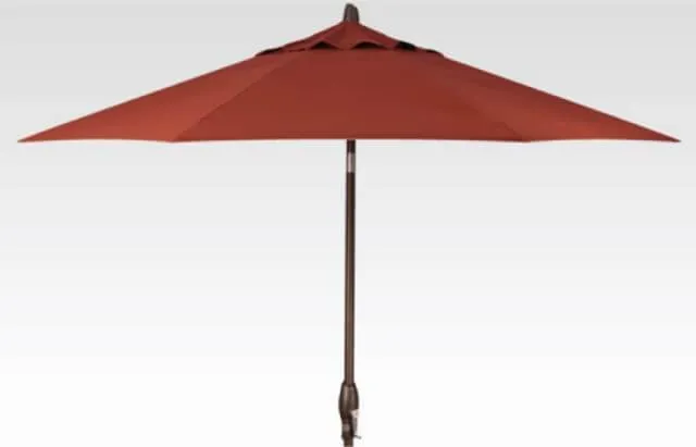 9ft Auto Tilt Umbrella - Harper Putty Stripe