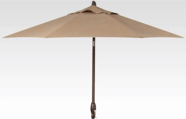 9ft Auto Tilt Umbrella - Harper Putty Stripe