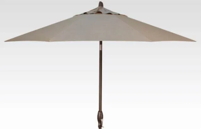 9ft Auto Tilt Umbrella - Harper Putty Stripe