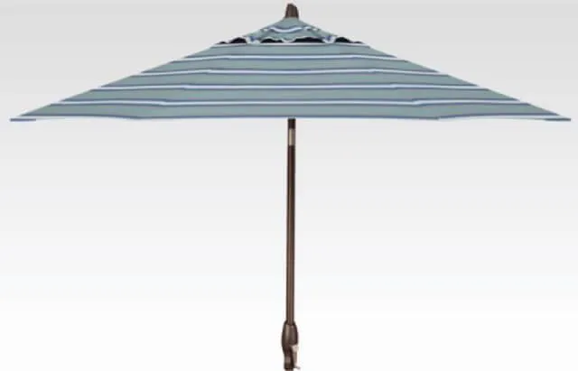 9ft Auto Tilt Umbrella - Harper Putty Stripe