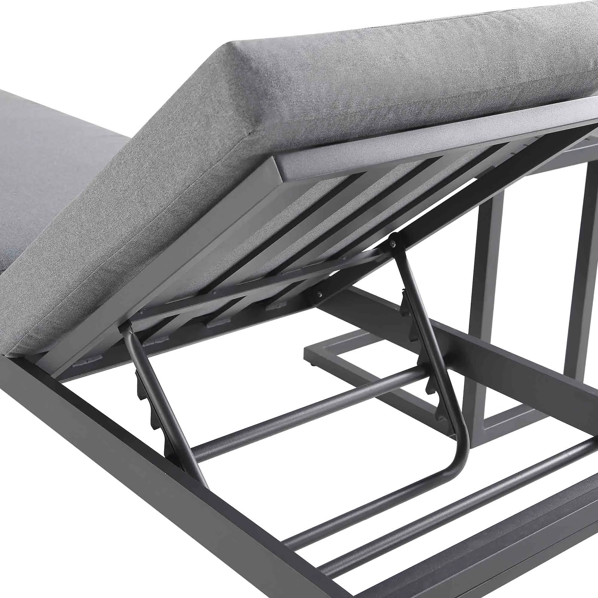 Albany Aluminium Sun Lounger, Grey