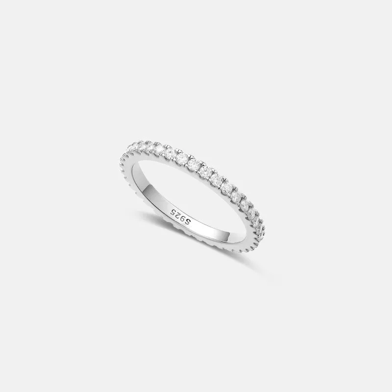 Alison Moissanite Gold Vermeil Eternity Ring