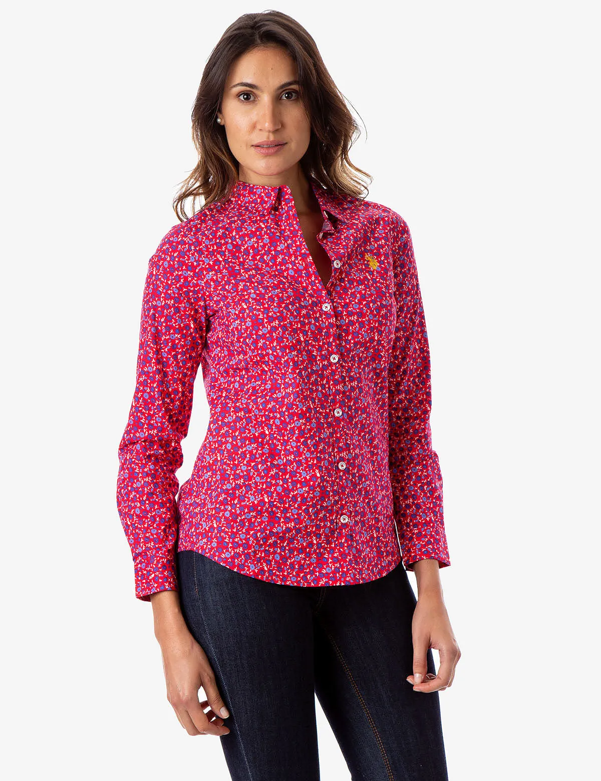 ALL OVER FLORAL PRINT POPLIN SHIRT