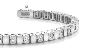 Alternating Bezel Lab-Grown Diamond Bracelet with 3.30 ct.(finished) 3.5mm