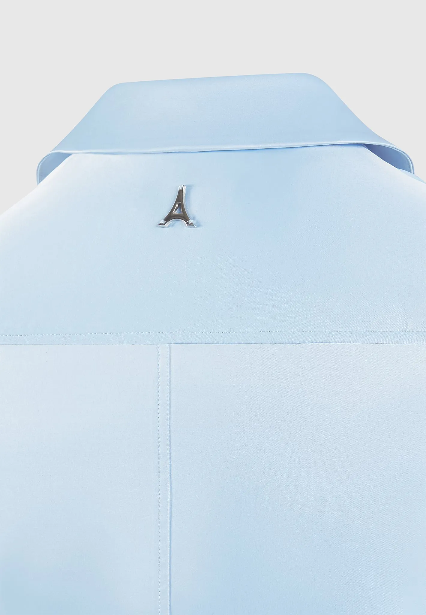 Angled Satin Shirt - Blue