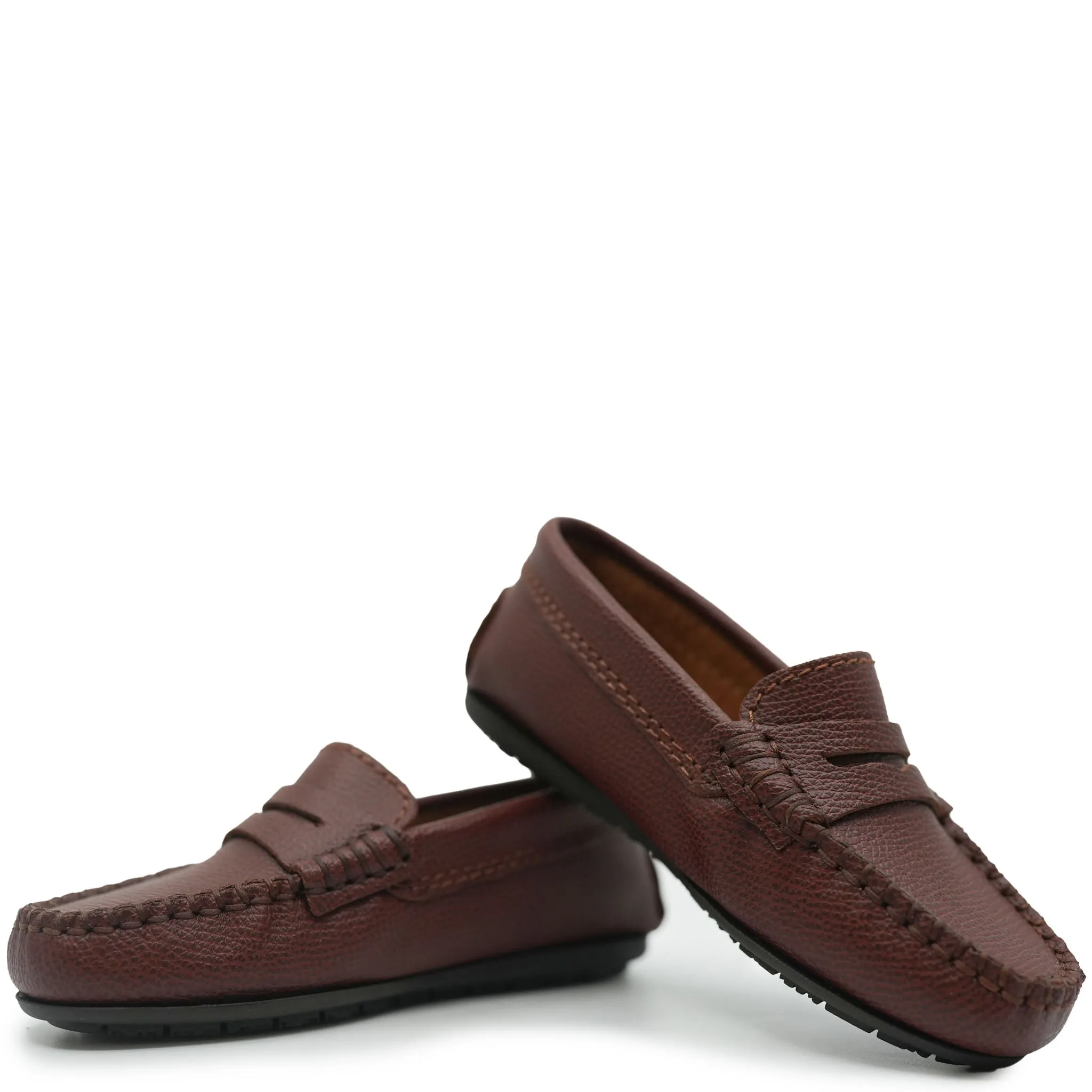 Atlanta Mocassin Rust Grainy Penny Loafer