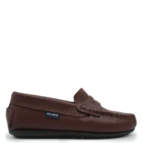 Atlanta Mocassin Rust Grainy Penny Loafer