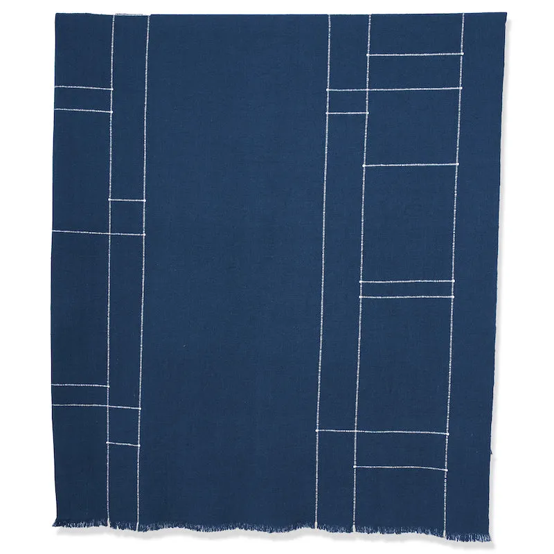 Avenida in Indigo Bedcover & Throw