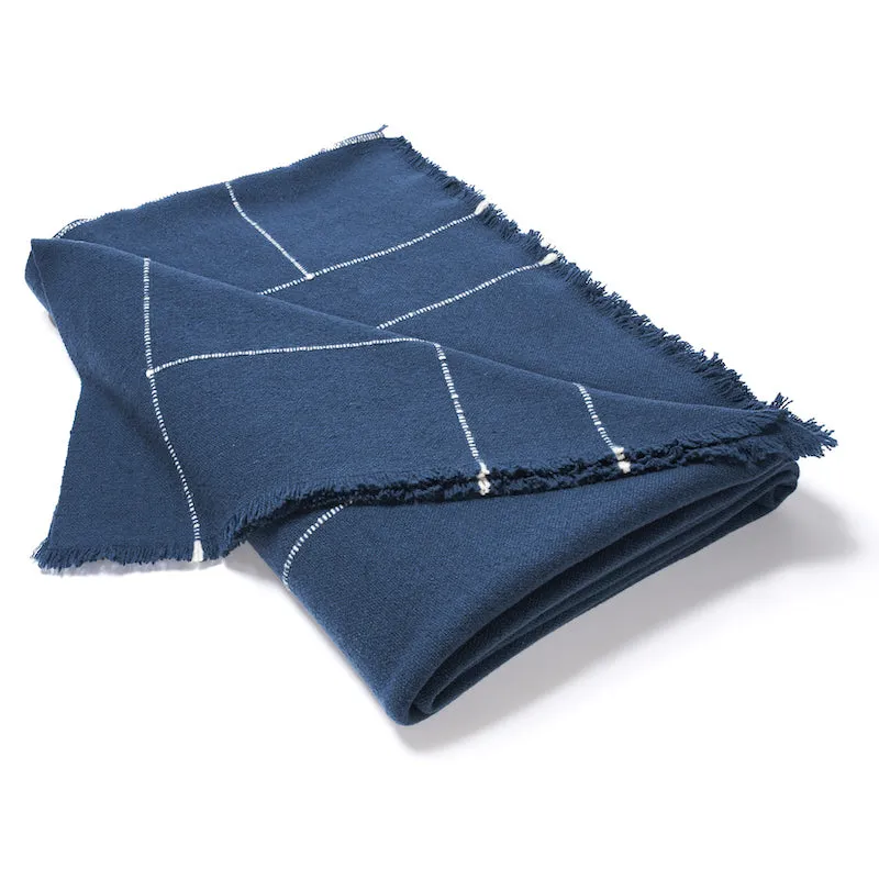 Avenida in Indigo Bedcover & Throw