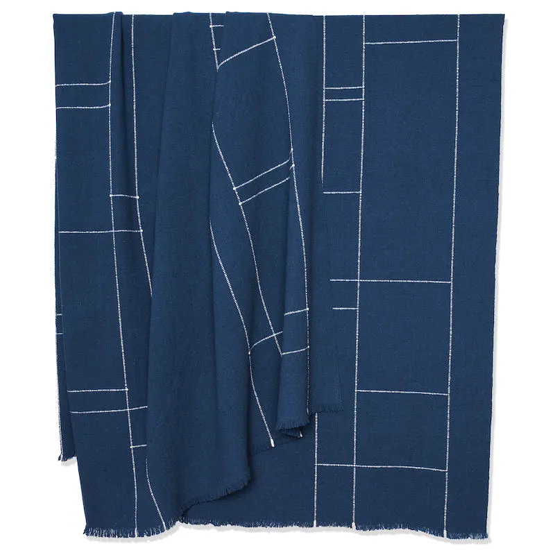 Avenida in Indigo Bedcover & Throw