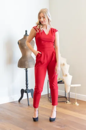 Belle Jumpsuit - Bordeaux/ Red