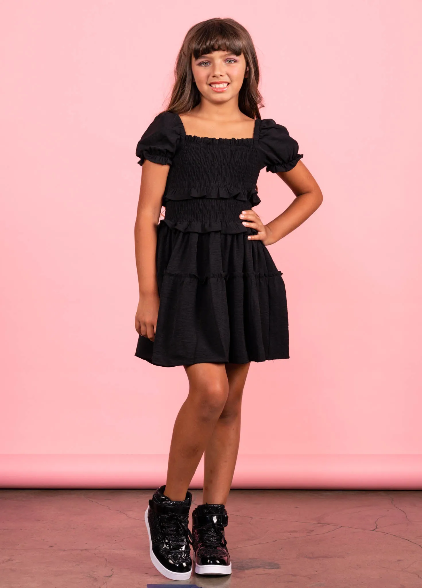 BERKLEY Puff Sleeve Smocked Dress