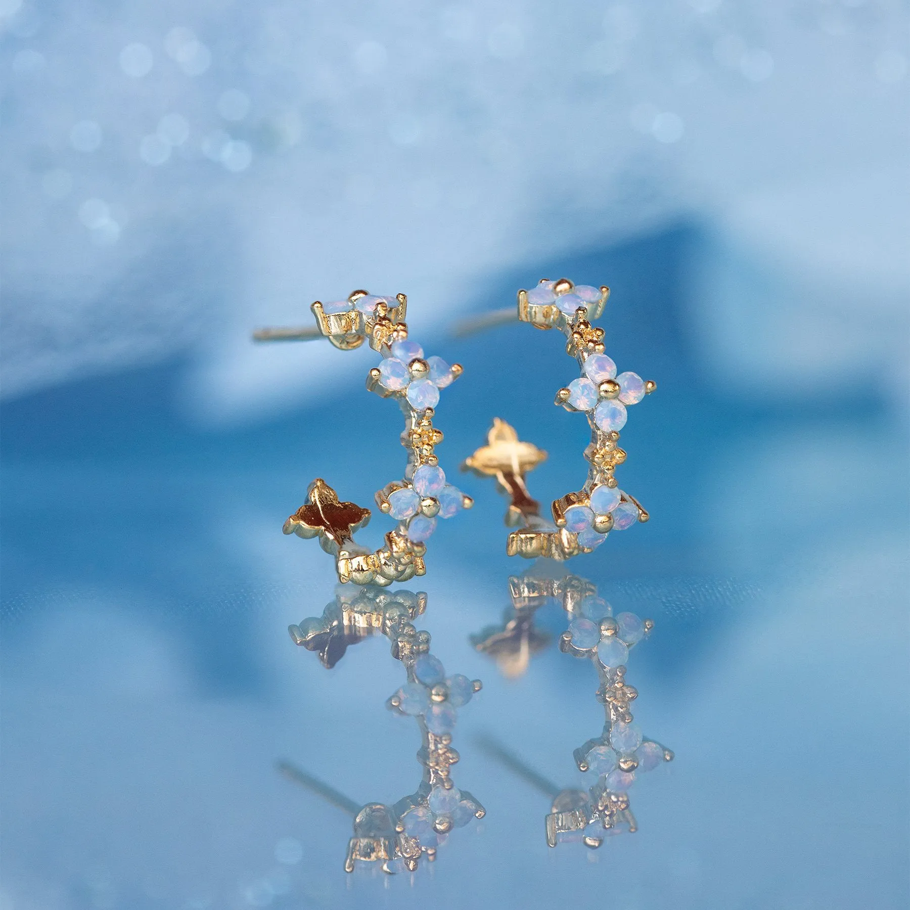 Blue Blossom Love Hoops