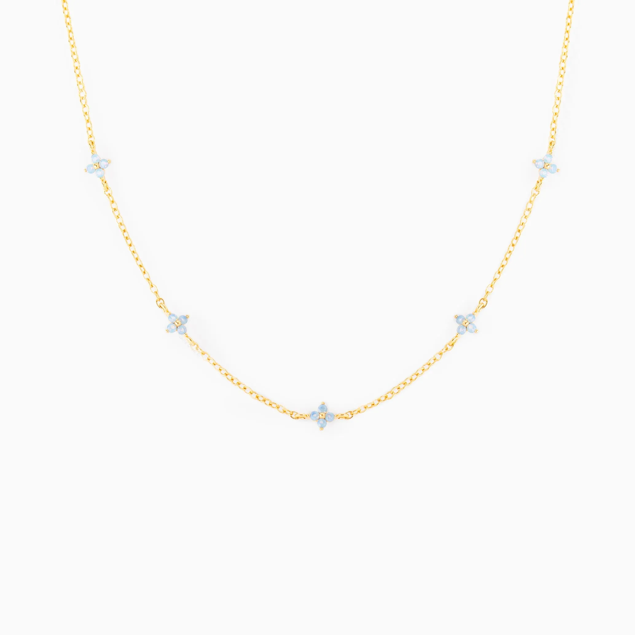 Blue Blossom Love Necklace