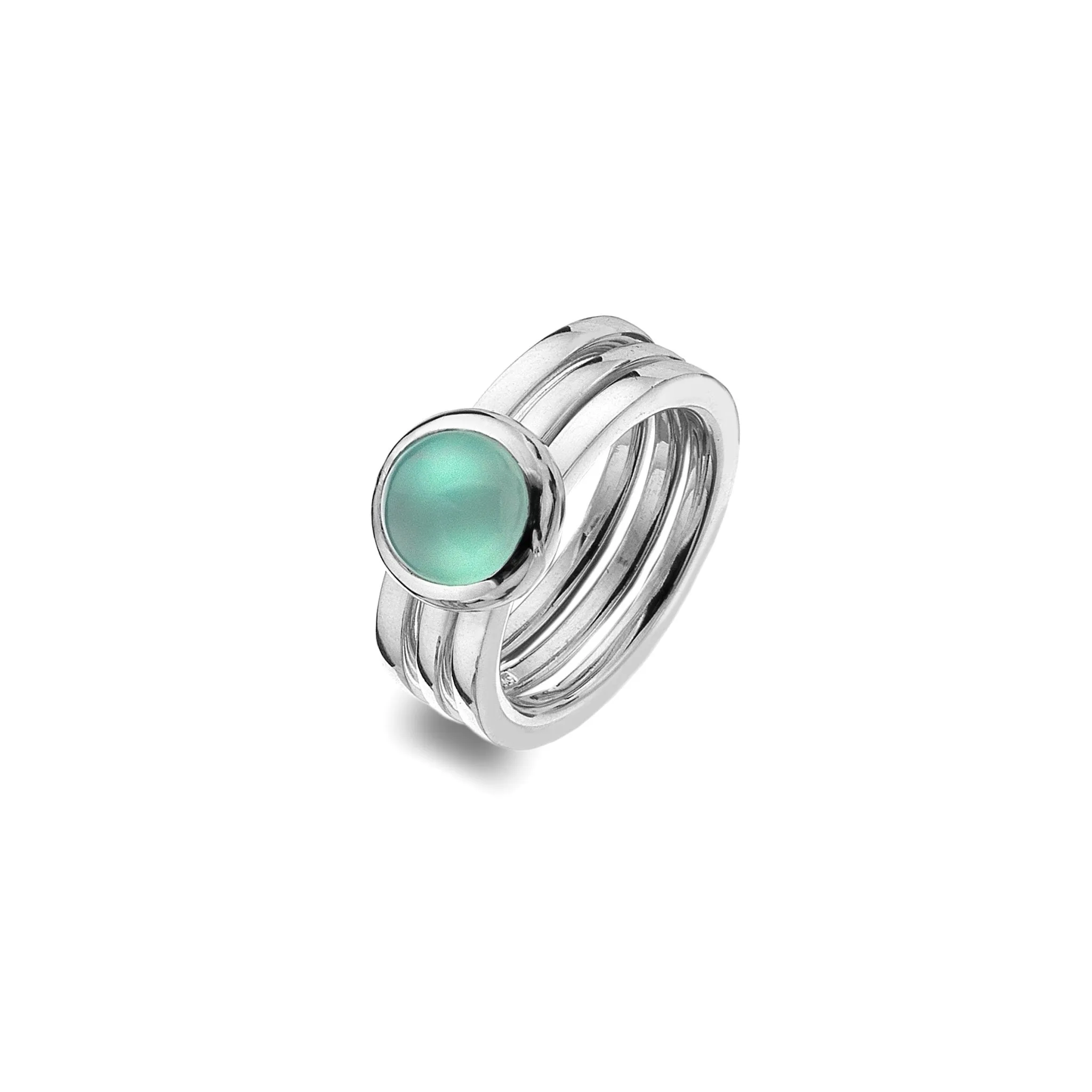 Blue Chalcedony Stacking Rings