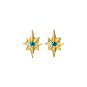 Blue Diamond North Star Stud Earrings