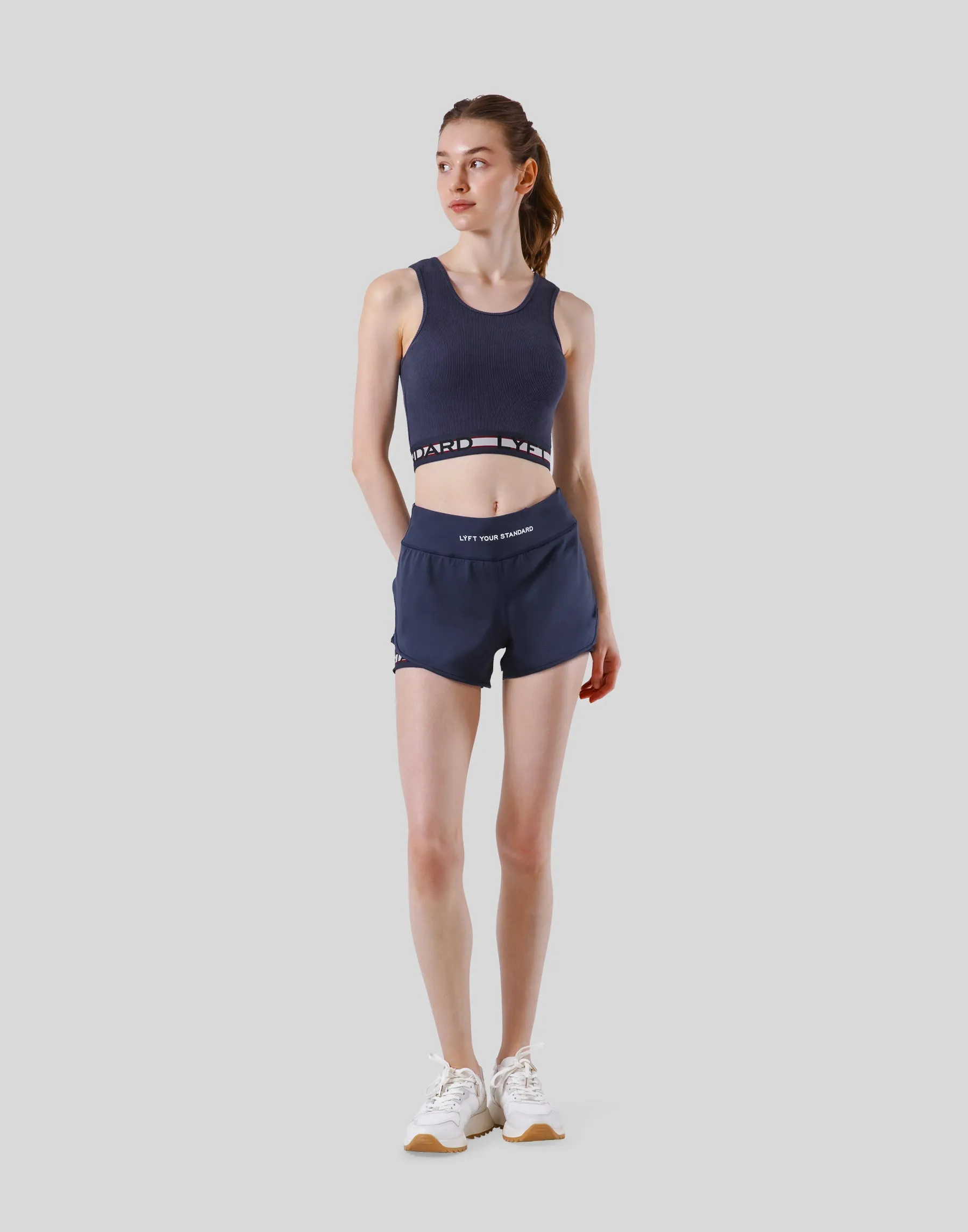 Border Rib Woven Tanktop - Navy