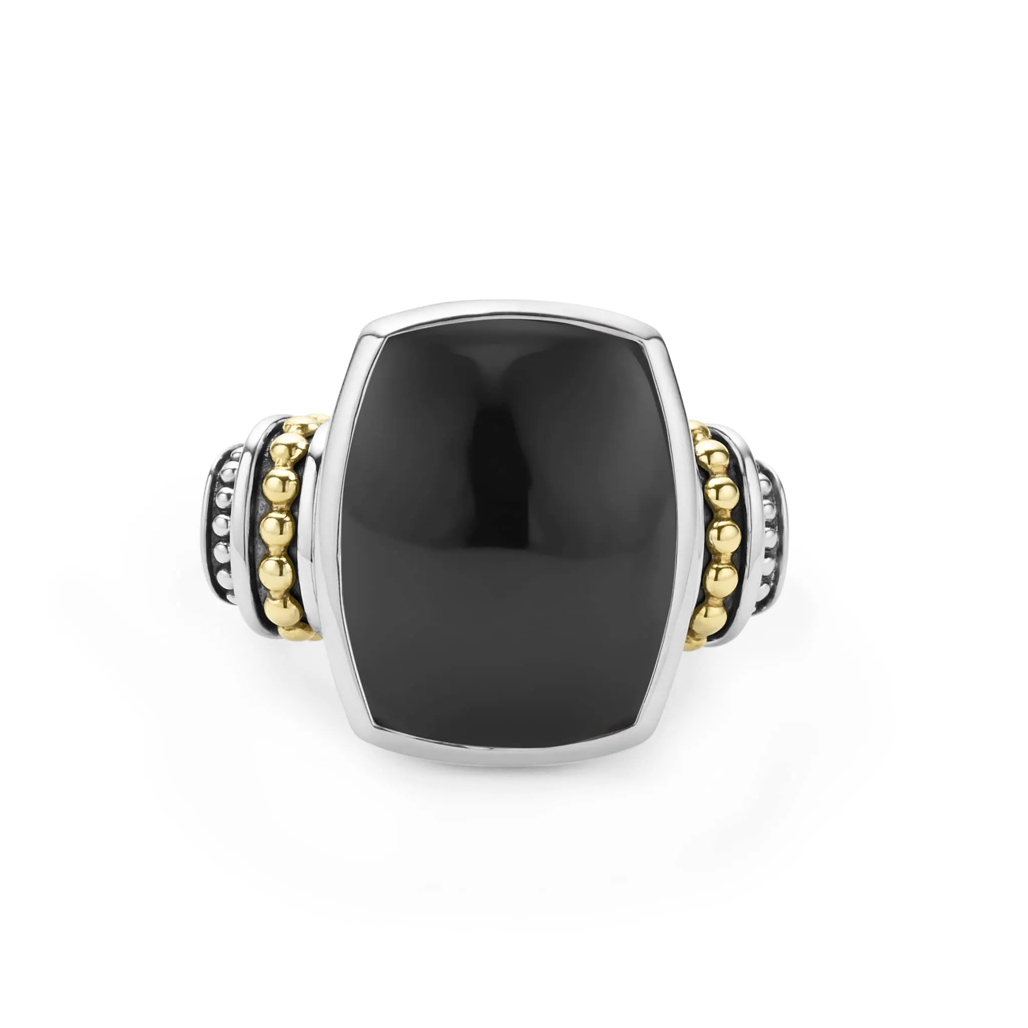 Caviar Color Large Onyx Statement Ring