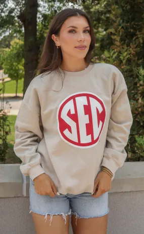 charlie southern: sec red emblem sweatshirt