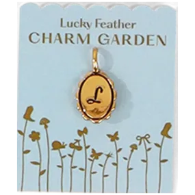 Charm Garden - Scalloped Initial Charm - Gold - L