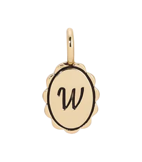 Charm Garden - Scalloped Initial Charm - Gold - W