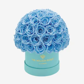 Classic Mint Green Suede Superdome Box | Light Blue Roses