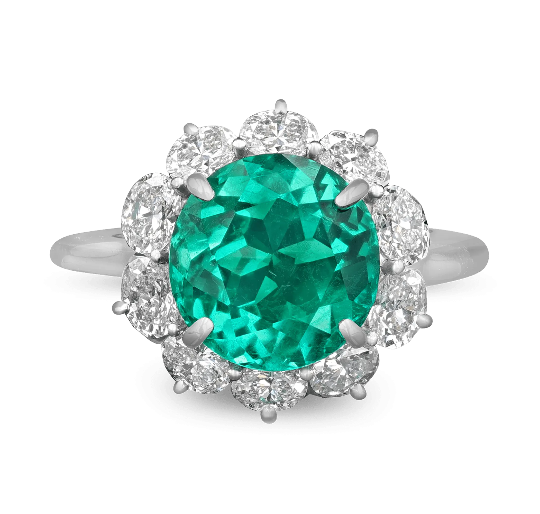 Colombian Emerald and Diamond Ring, 5.21 Carats