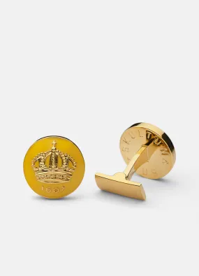 Cufflinks | The Skultuna Crown Gold | Swedish Yellow