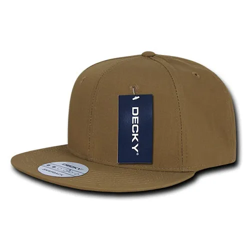 Decky 360 - Ripstop Snapback Hat, 6 Panel Flat Bill Cap