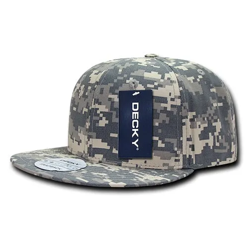 Decky 360 - Ripstop Snapback Hat, 6 Panel Flat Bill Cap