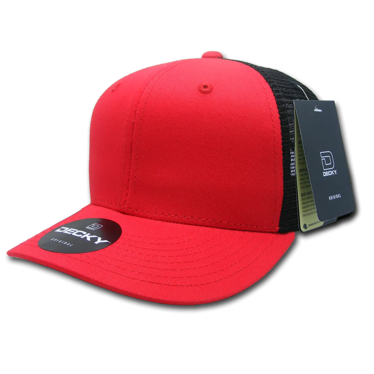 Decky 4006 - 6-Panel Mid Pro Trucker Cap - Classic Trucker Hat, Snapback