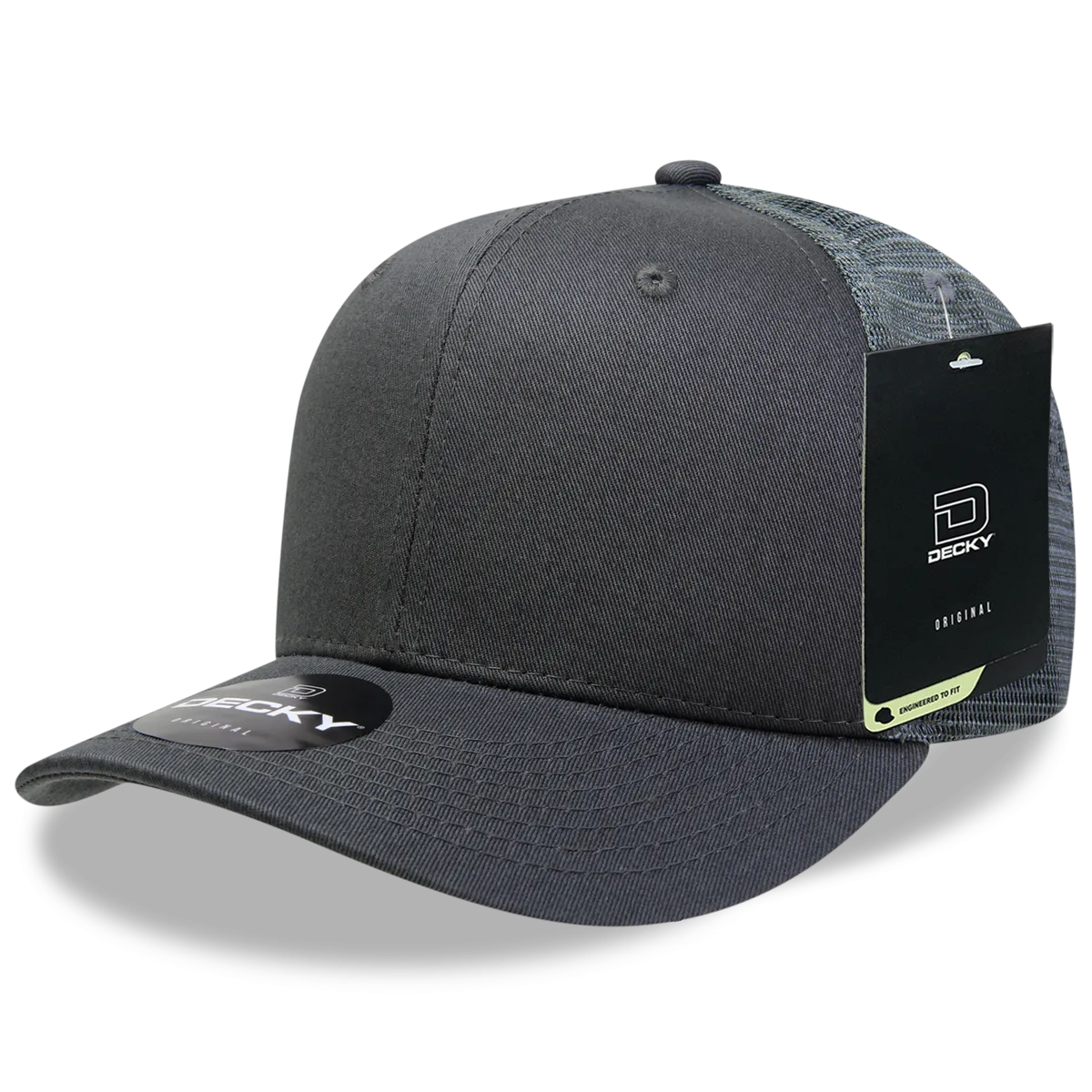 Decky 4006 - 6-Panel Mid Pro Trucker Cap - Classic Trucker Hat, Snapback