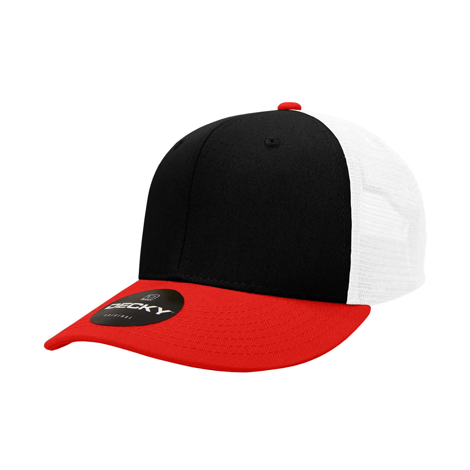 Decky 4006 - 6-Panel Mid Pro Trucker Cap - Classic Trucker Hat, Snapback