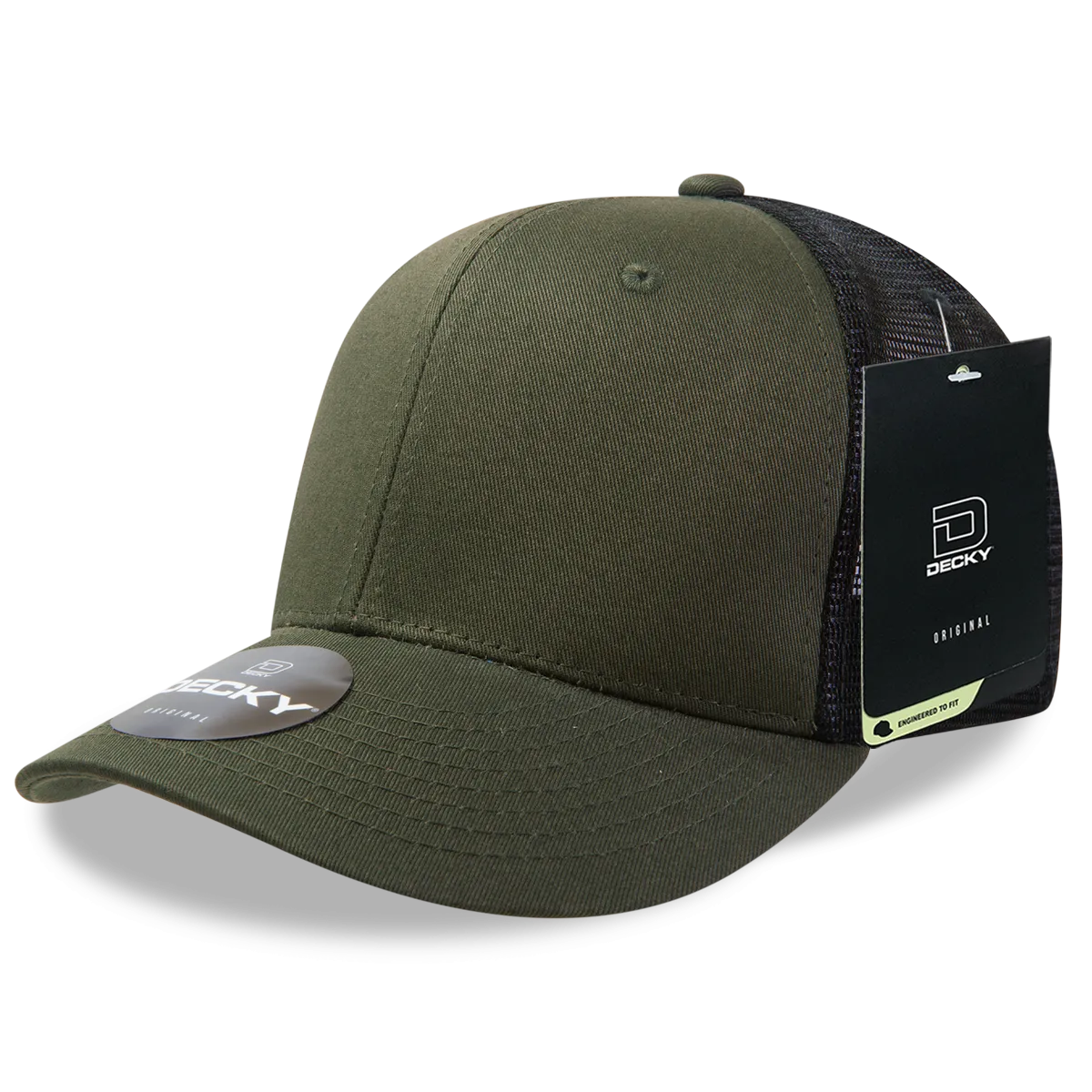 Decky 4006 - 6-Panel Mid Pro Trucker Cap - Classic Trucker Hat, Snapback