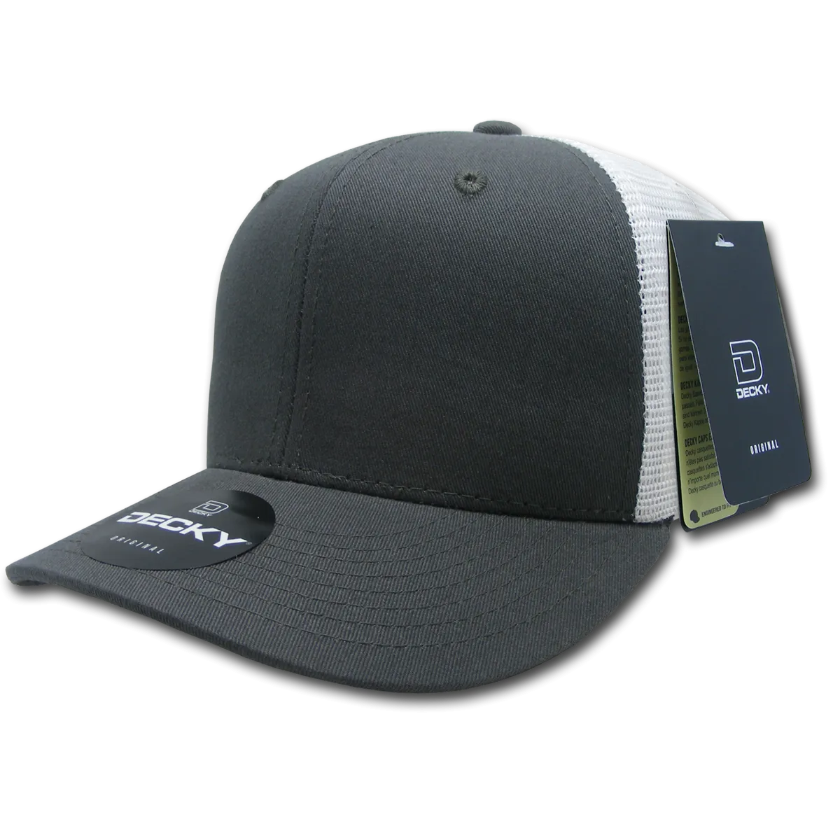 Decky 4006 - 6-Panel Mid Pro Trucker Cap - Classic Trucker Hat, Snapback