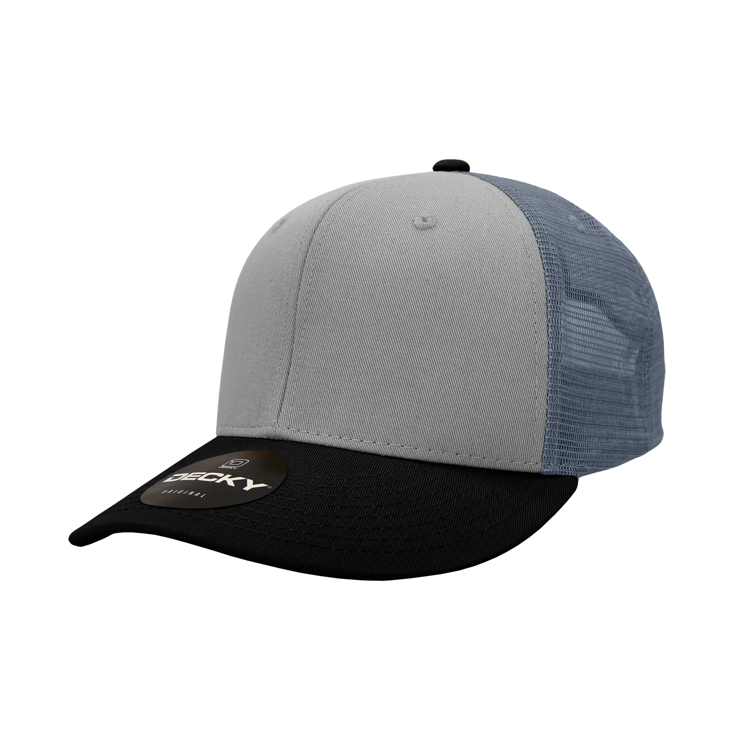 Decky 4006 - 6-Panel Mid Pro Trucker Cap - Classic Trucker Hat, Snapback