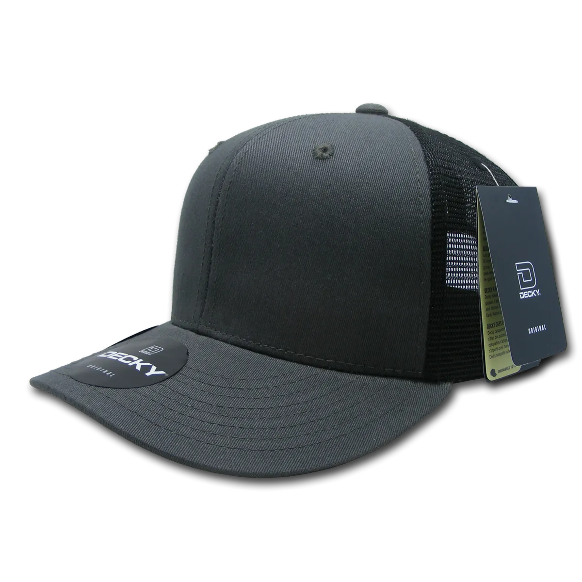 Decky 4006 - 6-Panel Mid Pro Trucker Cap - Classic Trucker Hat, Snapback