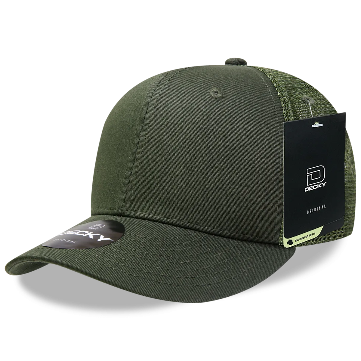 Decky 4006 - 6-Panel Mid Pro Trucker Cap - Classic Trucker Hat, Snapback