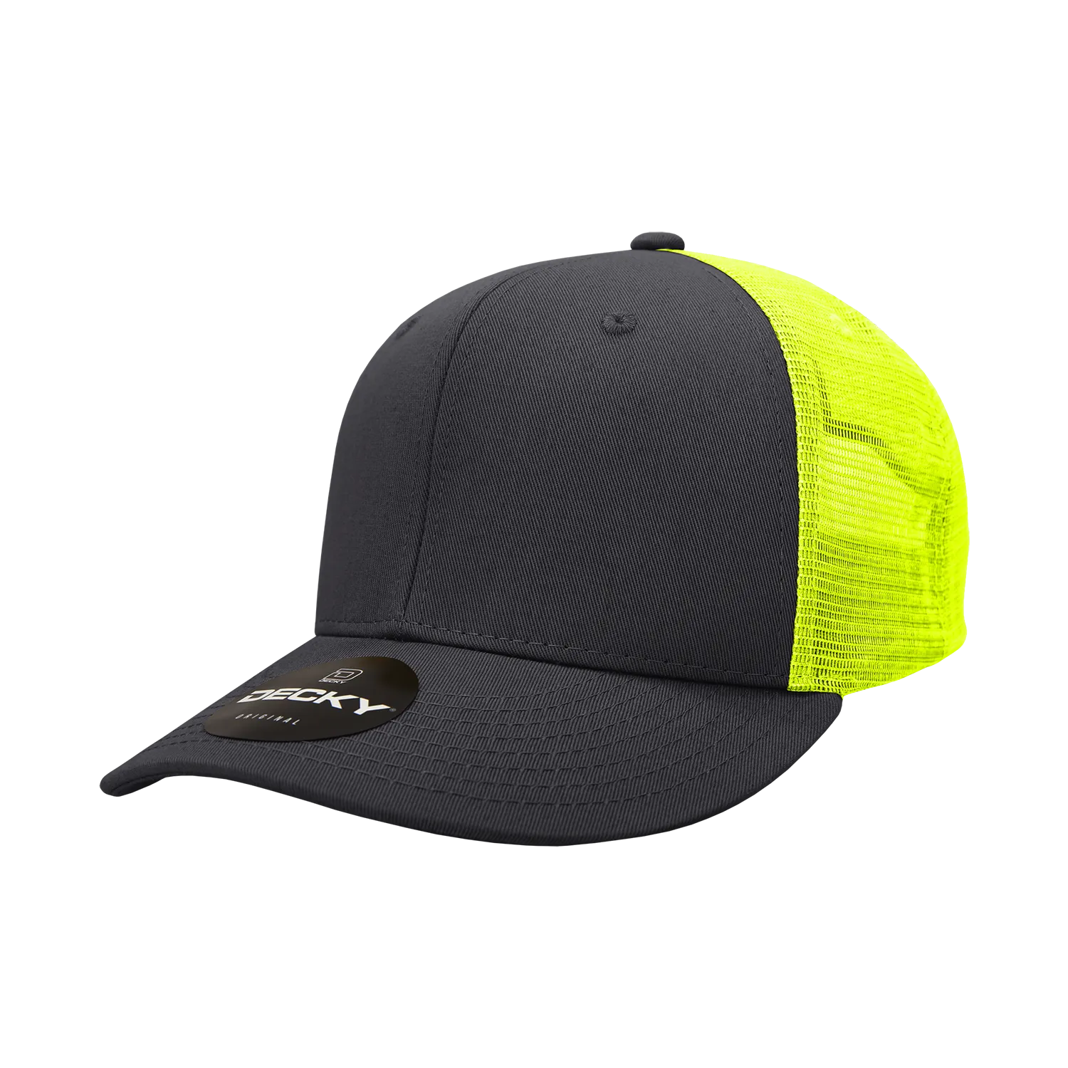 Decky 4006 - 6-Panel Mid Pro Trucker Cap - Classic Trucker Hat, Snapback