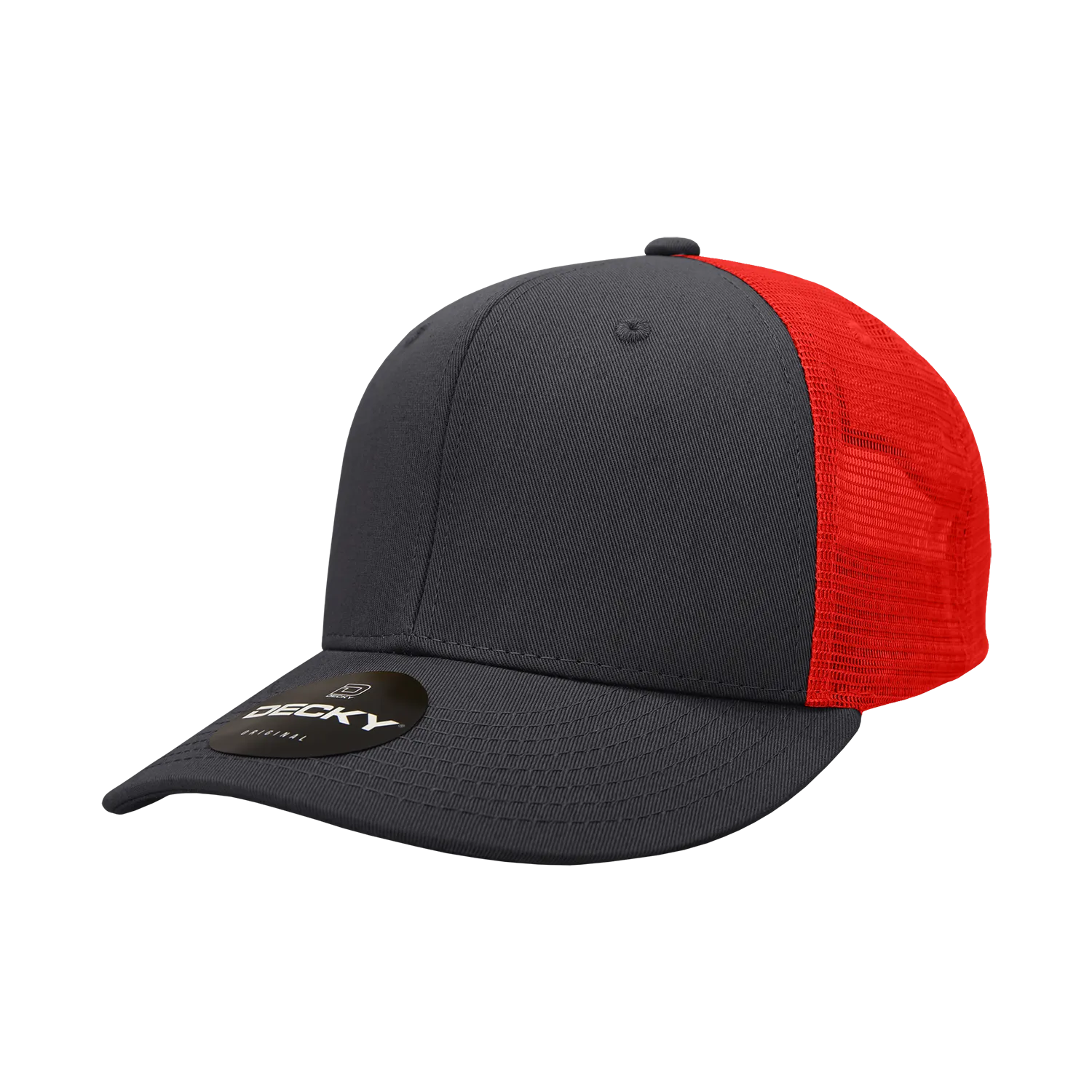 Decky 4006 - 6-Panel Mid Pro Trucker Cap - Classic Trucker Hat, Snapback