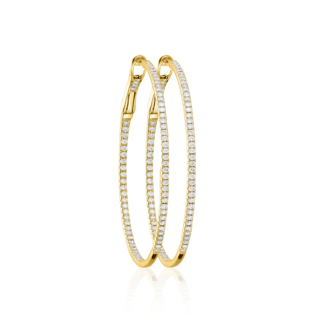 Diamond Eternity Hoops Large