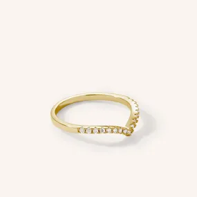 Diana Moissanite Wishbone Gold Vermeil Ring