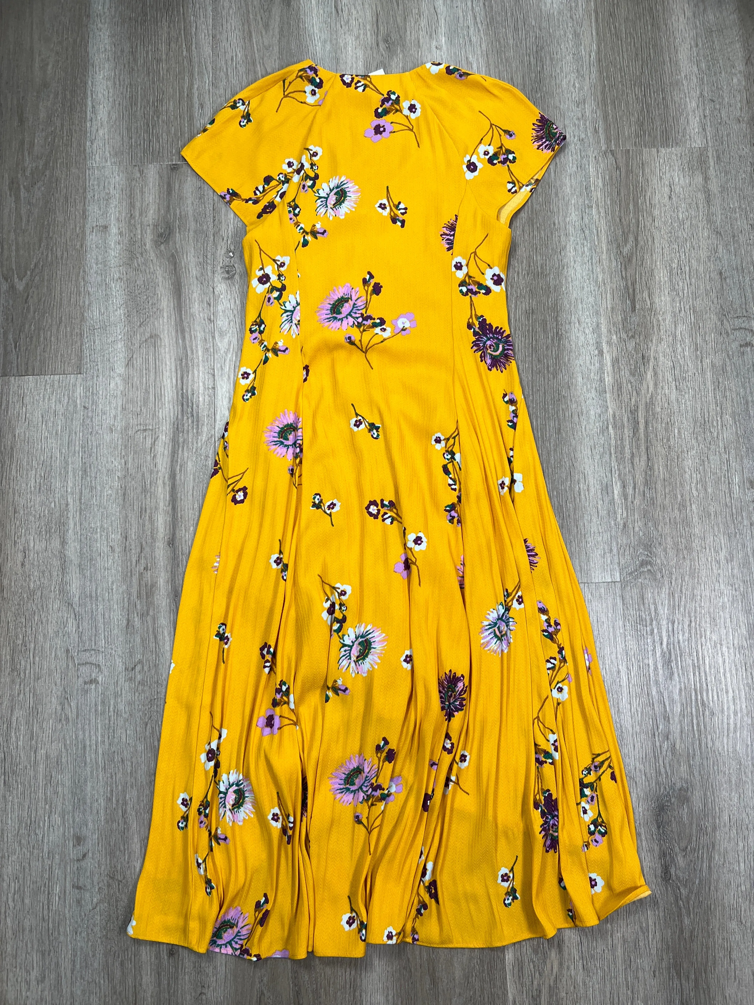 Dress Casual Midi By Free People In Yellow, Size: Xs